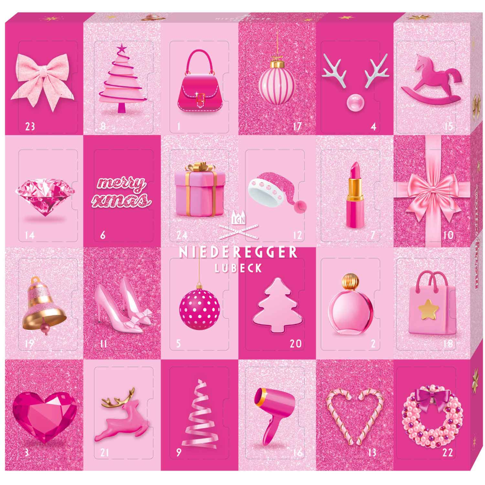 Niederegger Mini Advent Calendar "Pink Glam" Edition 177g / 6.24oz