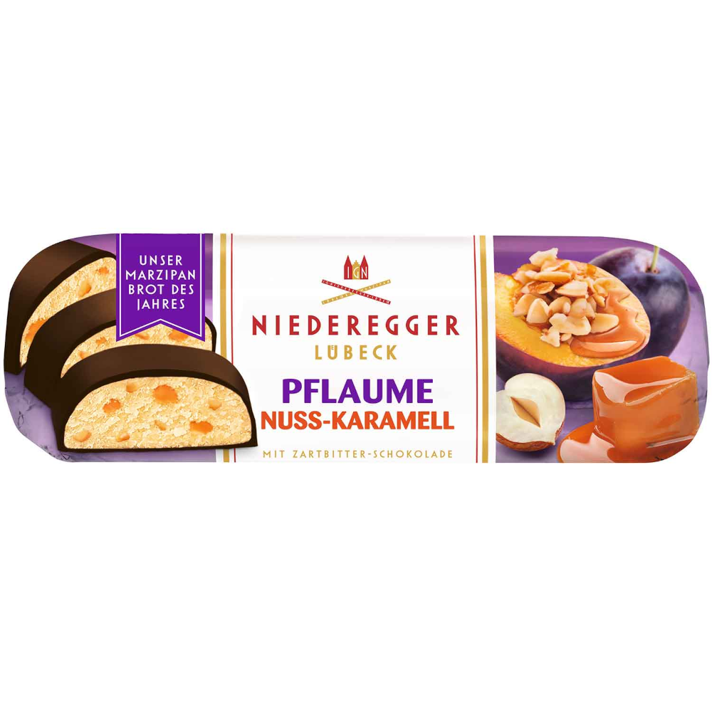 Niederegger Marzipan Bread Plum Nut Caramel 125g