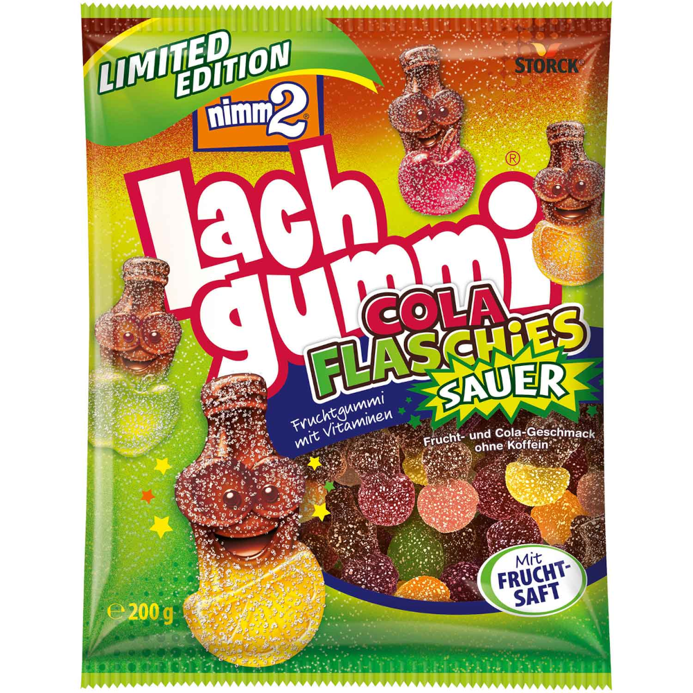 Storck nimm2 Lachgummi Cola Flaschies Sour 200g / 7.05oz
