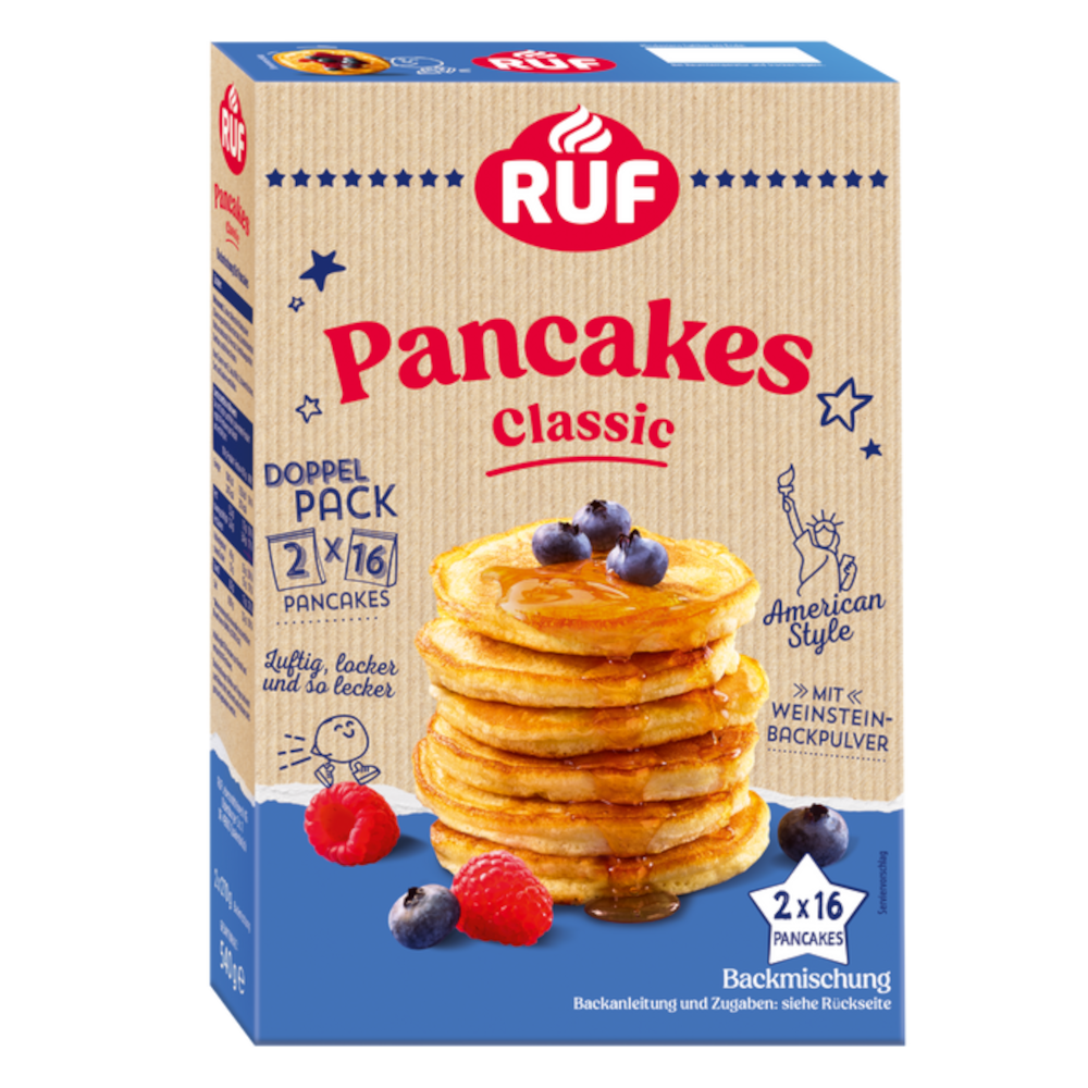 RUF Pancakes Classic Backmischung 2er Pack á 270g / 2 x 9.52oz