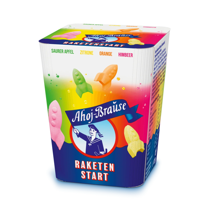 Ahoj-Brause Rocket Launch Fizzy Candies, vegan 125g / 4.4oz