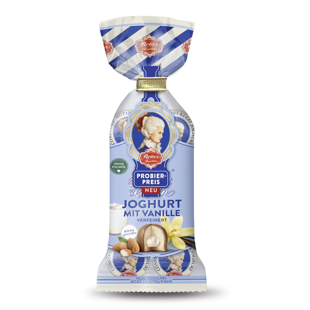 Reber Joghurt Vanille Constanze® Mozart Kugeln 8 Stück 160g