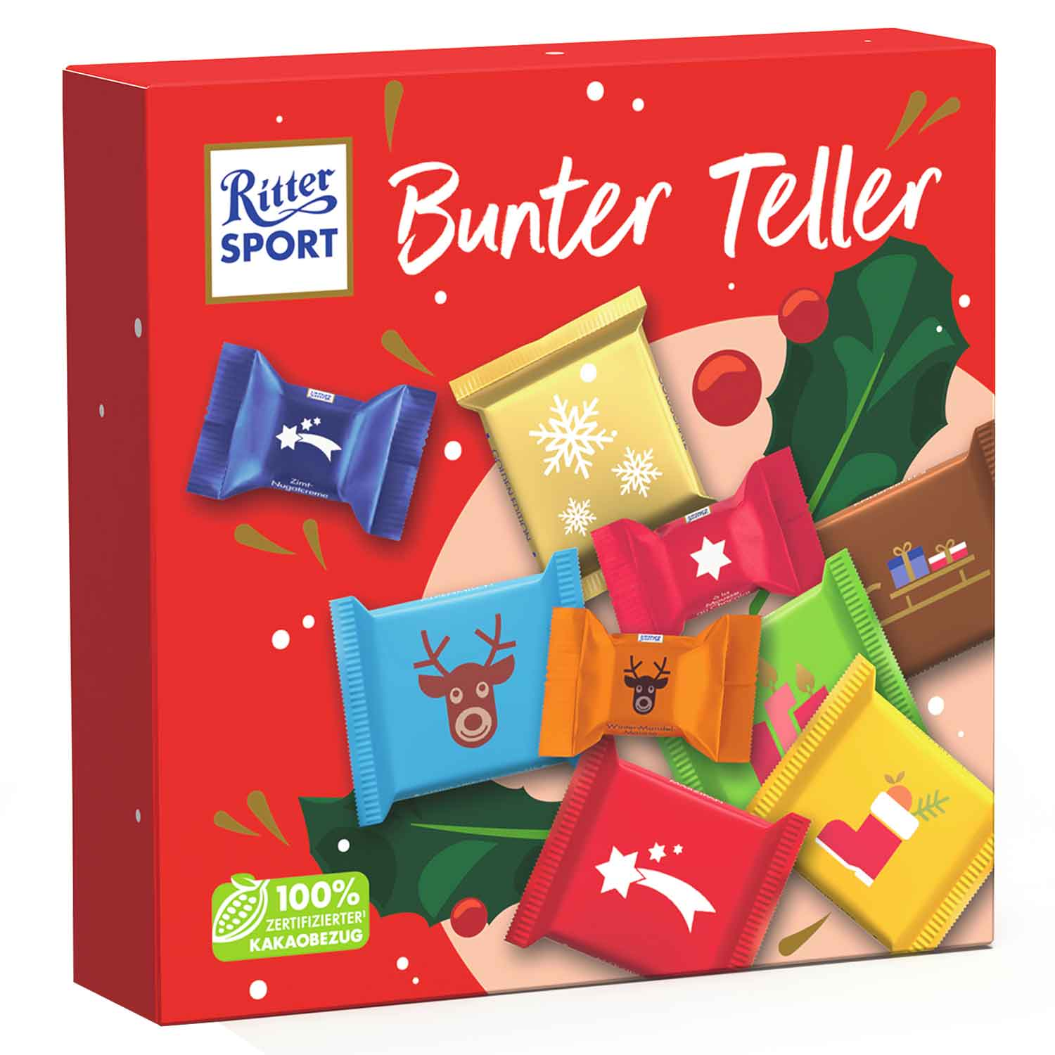 Ritter Sport Colorful Plate, Christmas Gift 230g / 8.11oz