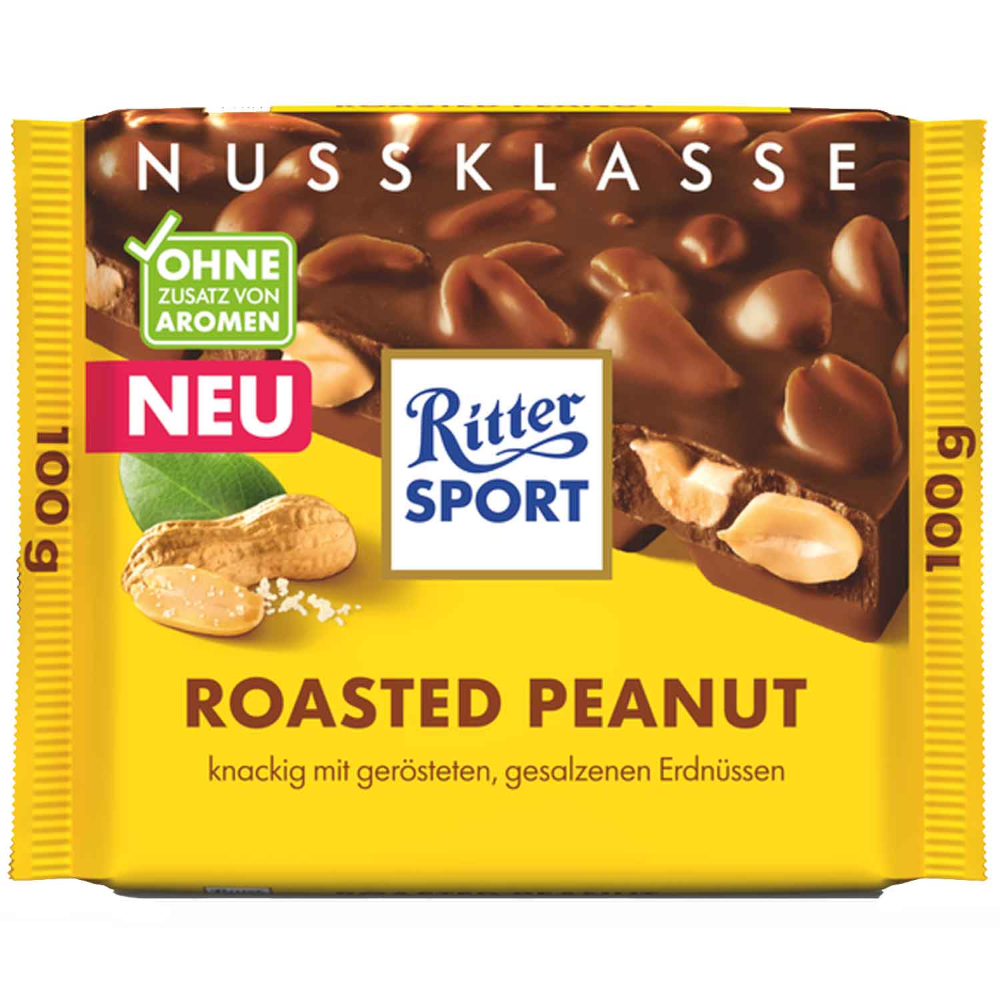 Ritter Sport Nussklasse Chocolate Roasted Peanut 100g / 3.52oz