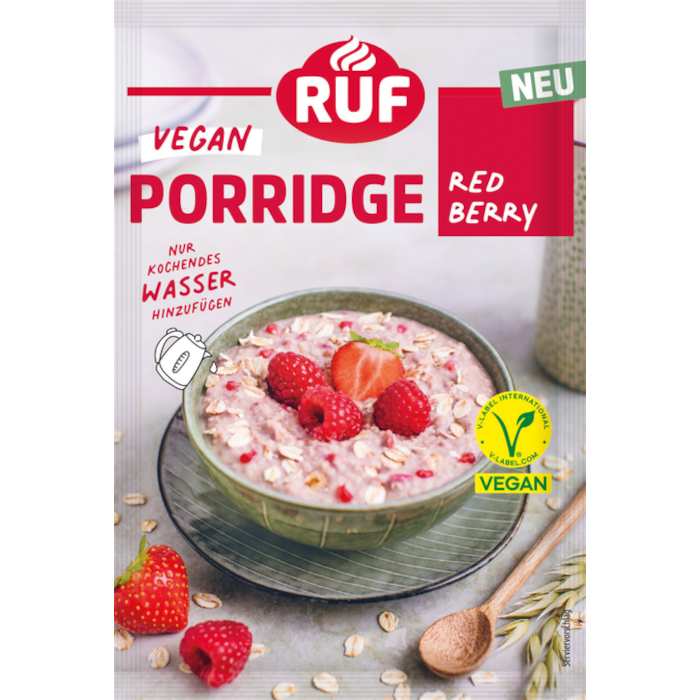 RUF Grød Rødbær vegansk 60g / 2.11oz