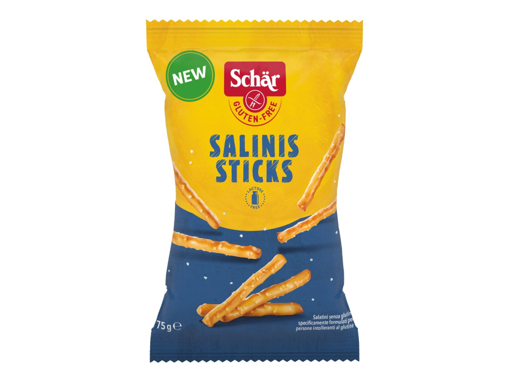 Bâtonnets Salinis Schär Bretzels au sel Sans gluten Sans lactose 75g / 2,64oz