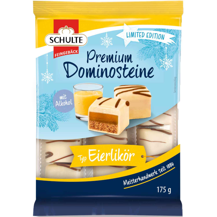 Schulte Premium Dominoes Type Egg Liqueur White Chocolate 175g