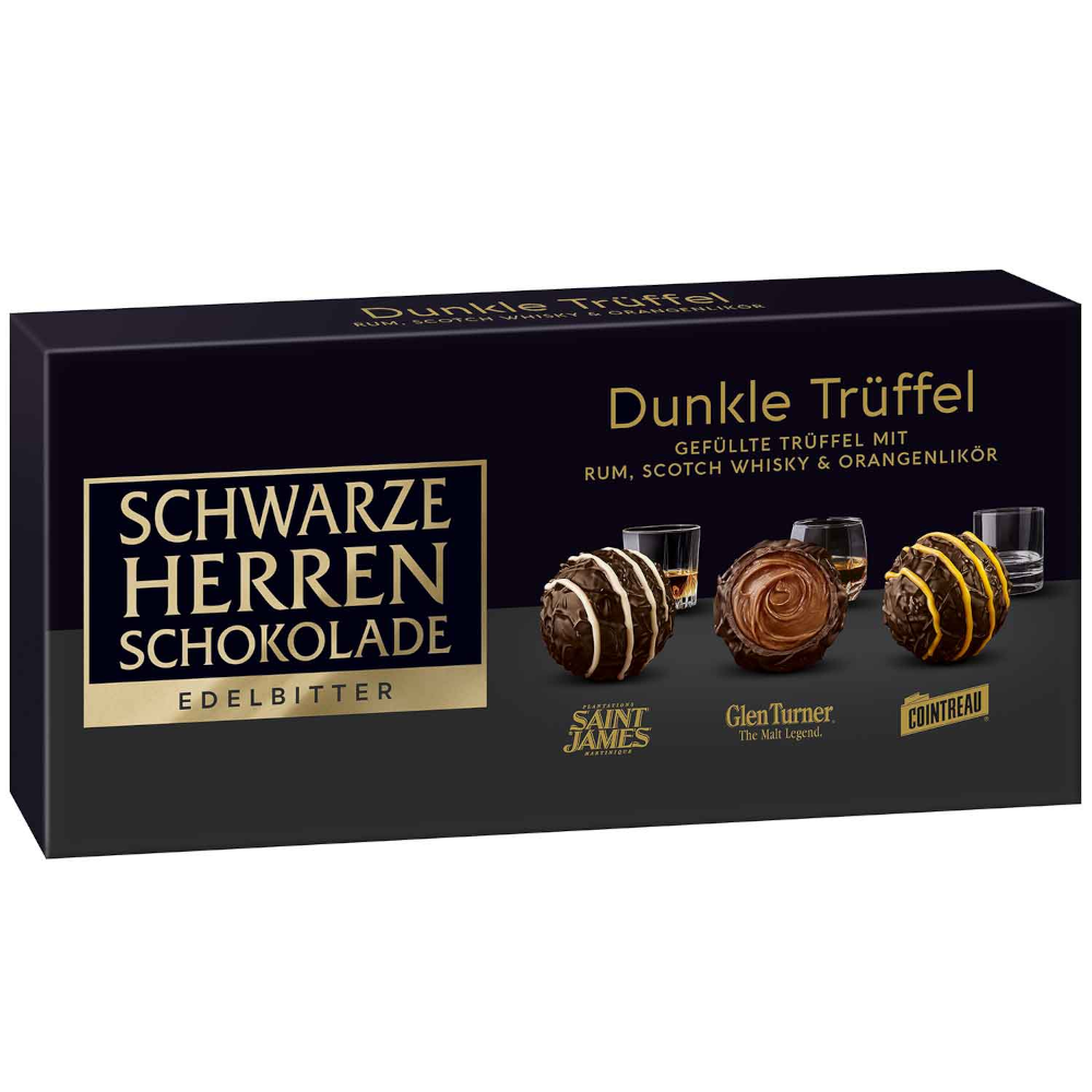 Black Gentlemen Dark Chocolate Dark Truffles 125g / 4.41oz