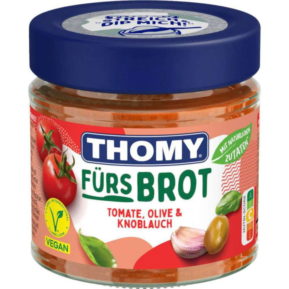Thomy Tomato, Olive & Garlic Spread, vegan 180g / 6.34oz