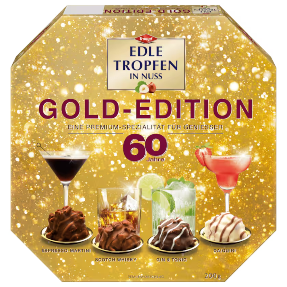 Trumpf Edle Tropfen in Nuss "GOLD EDITION" 200g / 7oz