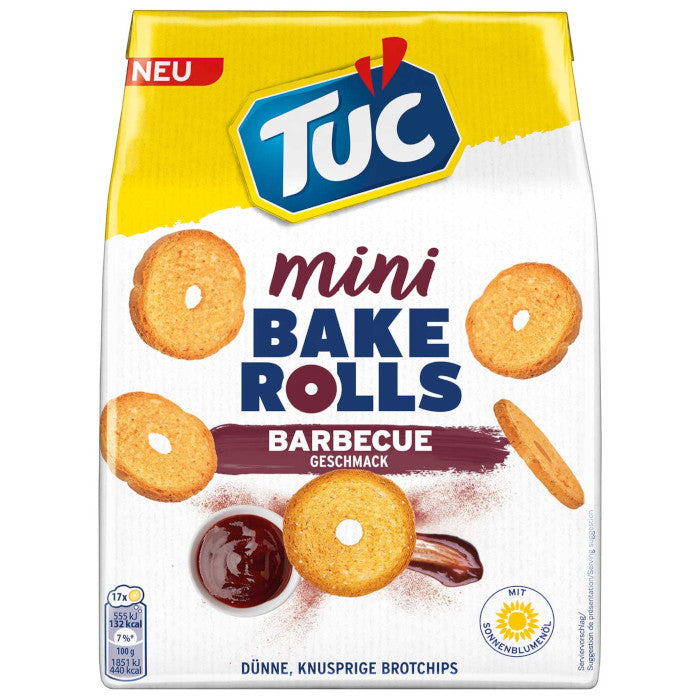 Tuc Mini Bake Rolls Barbecue Brot-Chips 150g / | 