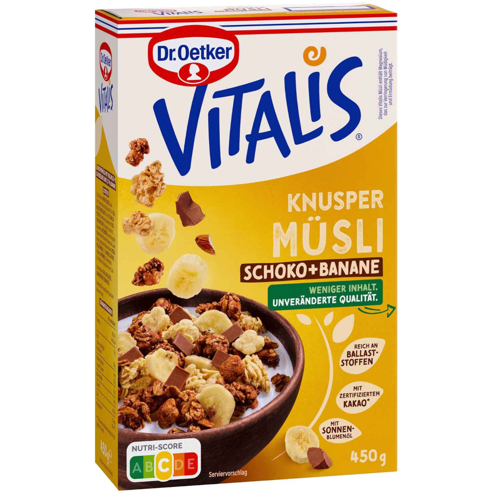 Dr. Oetker Vitalis crunchy muesli chocolate-banana 450g