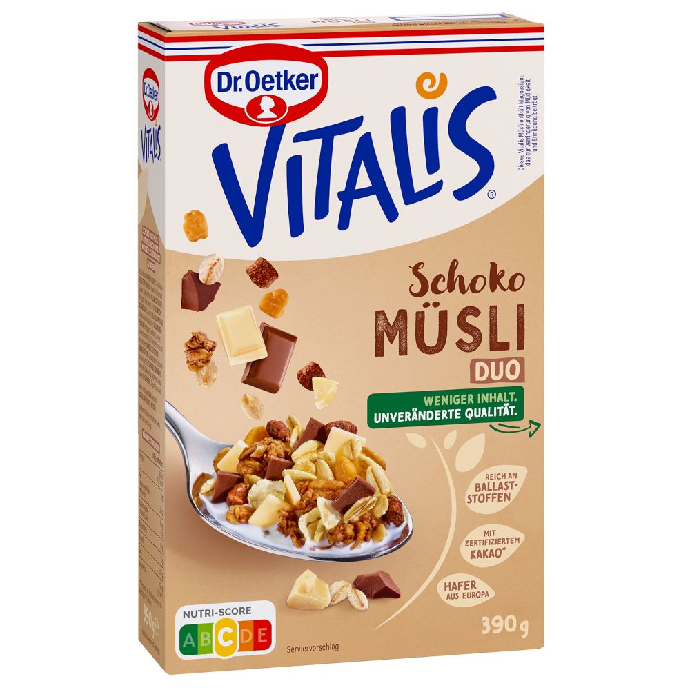 Dr. Oetker Vitalis Dúo Chocolate Muesli 390g