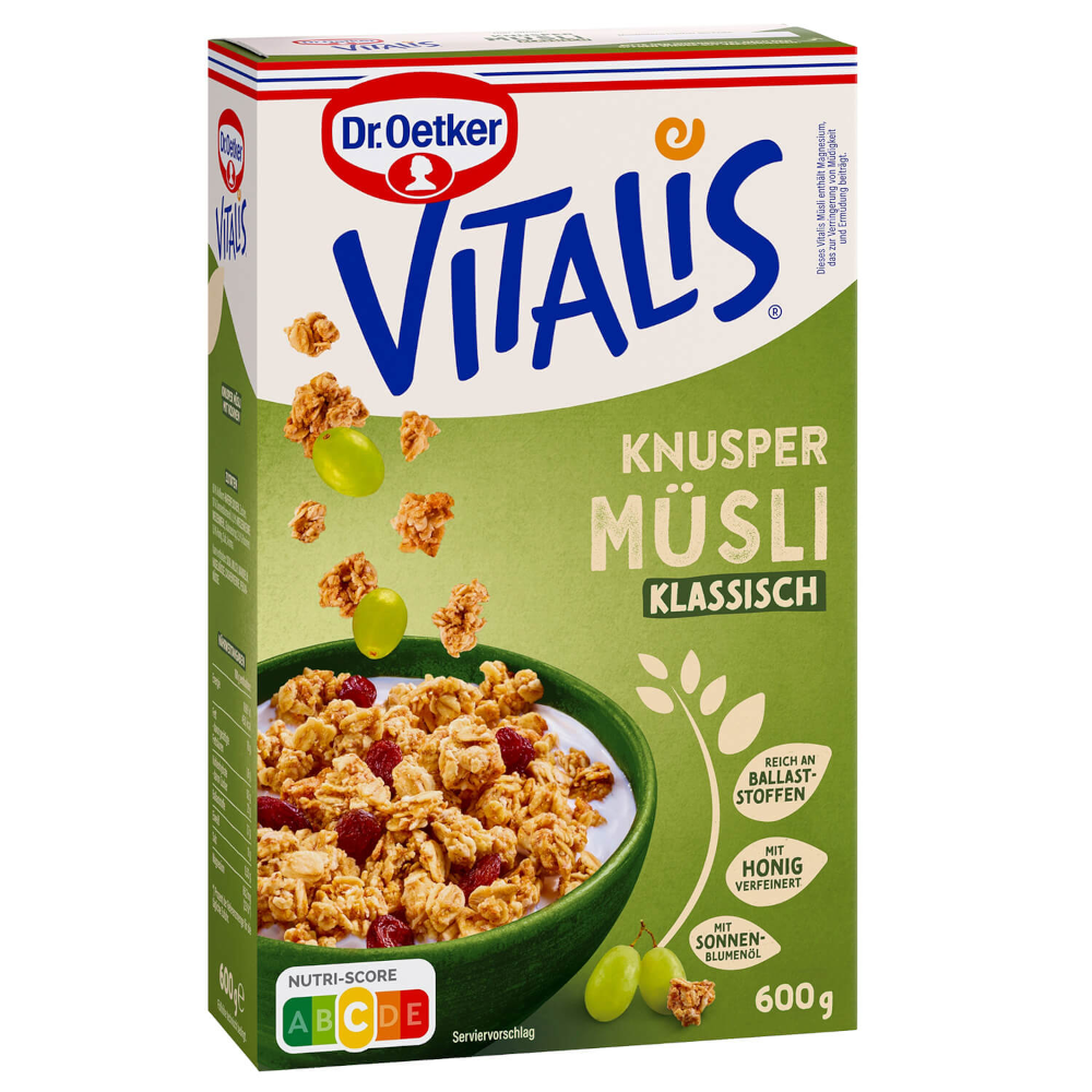 Dr. Oetker Vitalis Crunchy Muesli Classic 600g