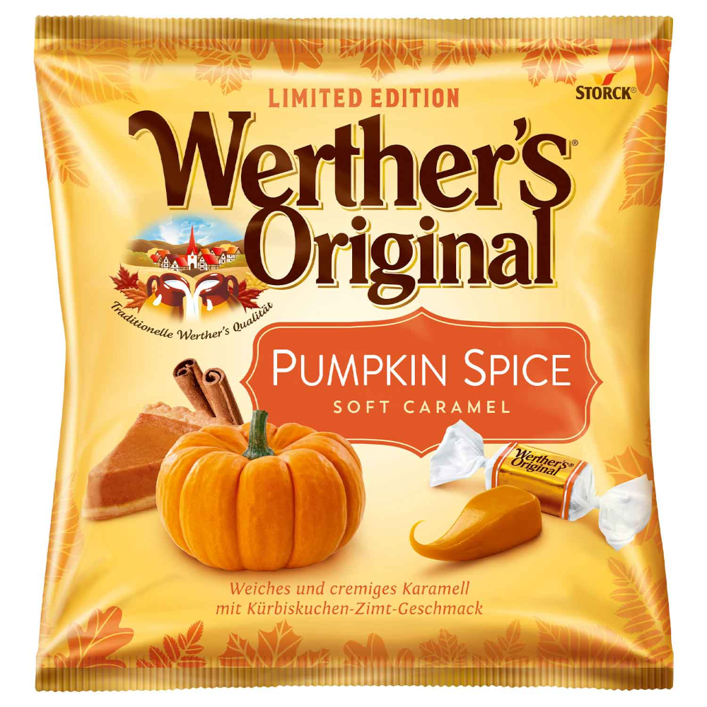 Storck Werthers Caramelos de especias de calabaza y caramelo suave original 180 g
