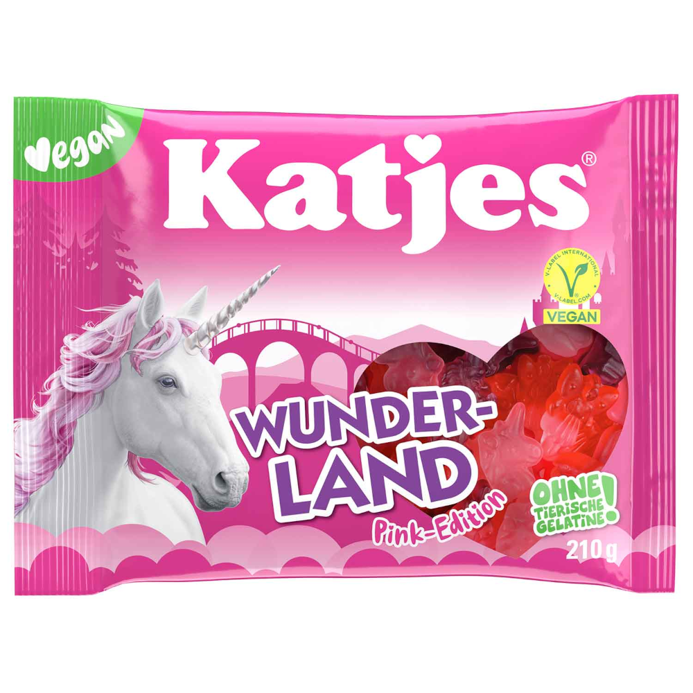 Katjes Wunderland Pink Edition veganes Fruchtgummi 210g