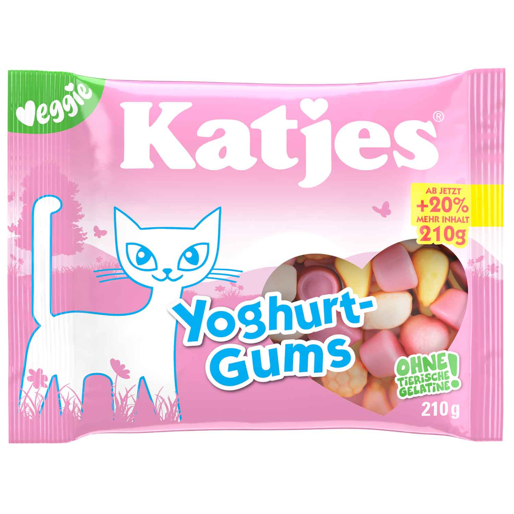 Katjes Yoghurt Gums vegetarisches Fruchtgummi 210g