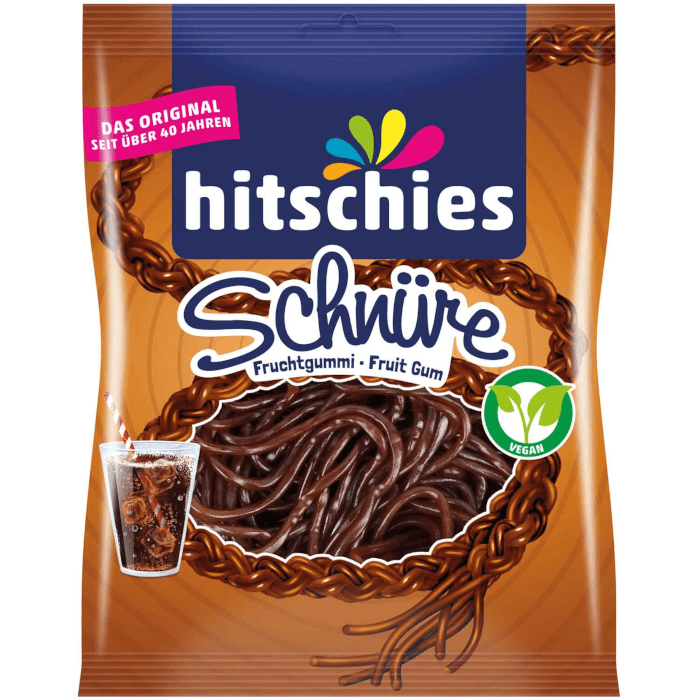hitschies frugt tyggegummi strenge Cola vegansk 125g / 4.4 oz