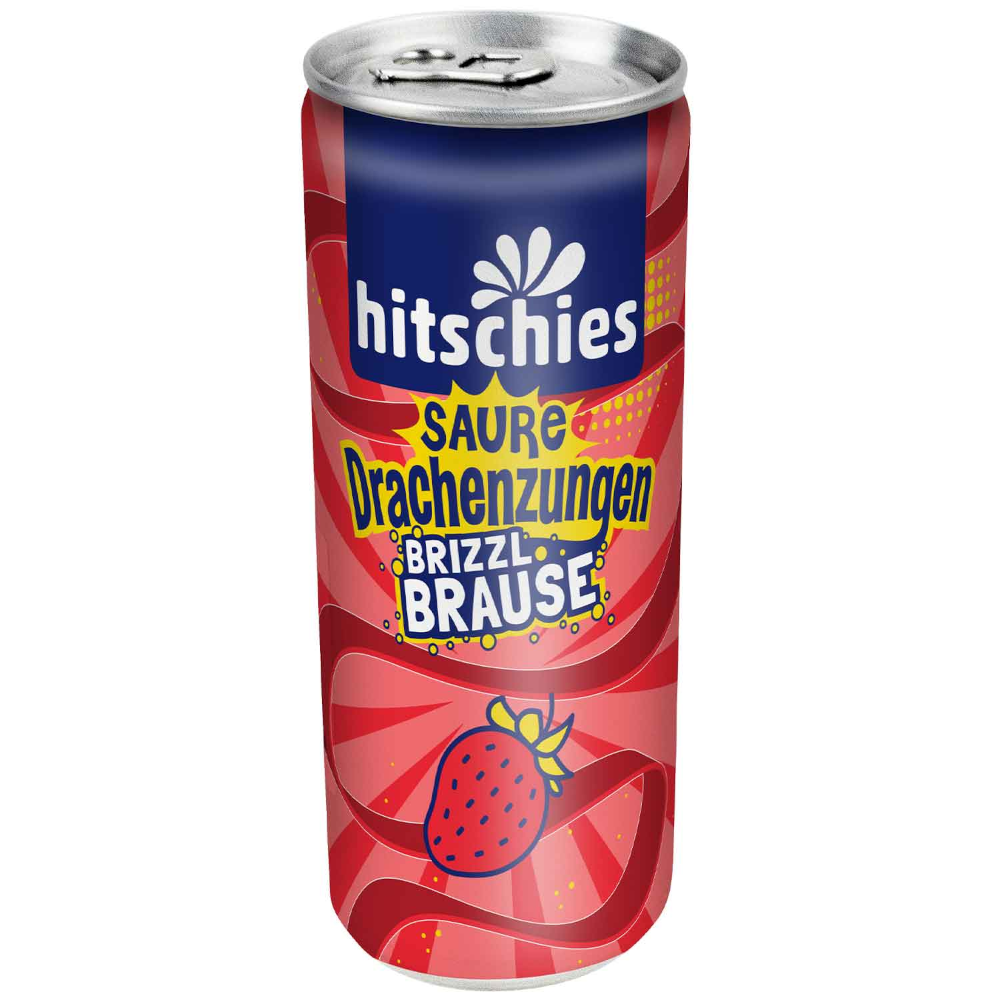 hitschies Sour Dragon Tongues brizzl Strawberry Soda 250ml / 8.45 fl. oz.