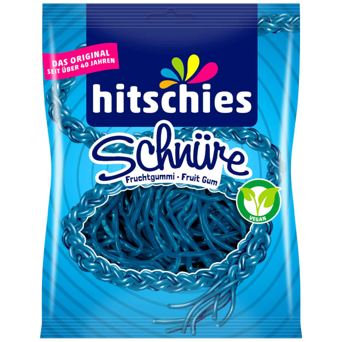 hitschies Fruit Gum Strings Blue 125g / 4.4oz