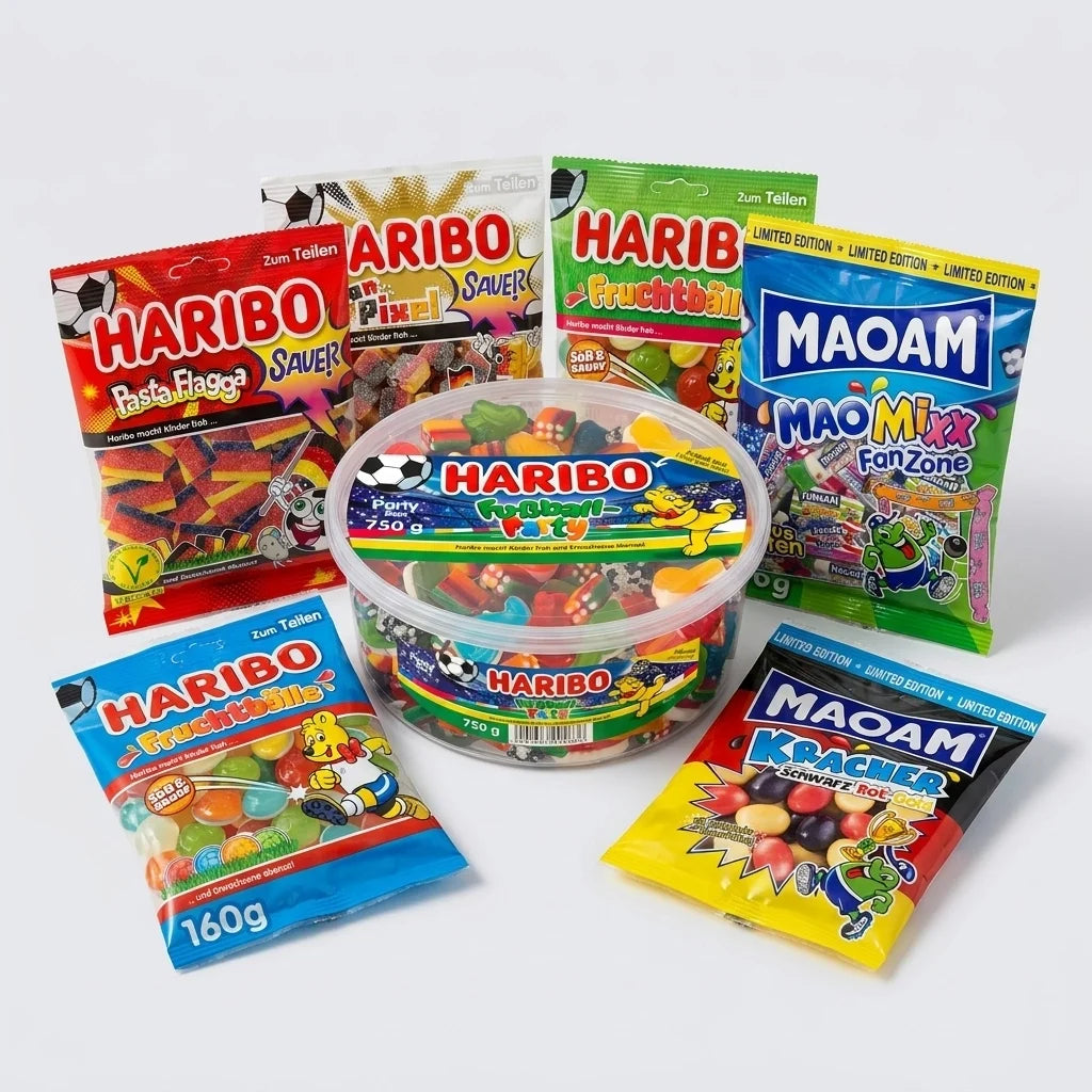 7er HARIBO und MAOAM Fußball-Fan WM Mix Bundle mit 10% Rabatt