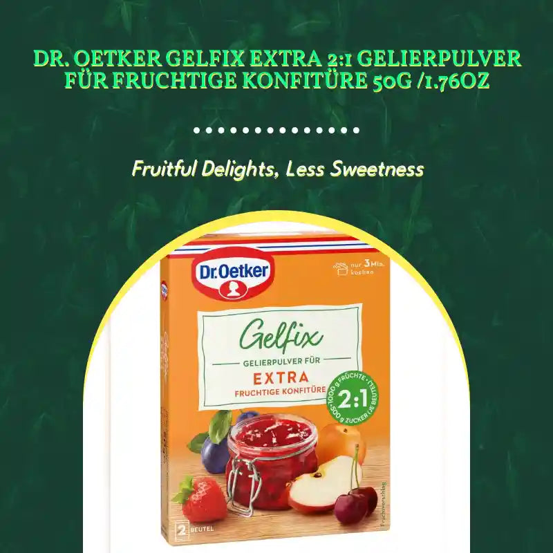Dr. Oetker Gelfix Extra 2:1 Gelierpulver für fruchtige Konfitüre 50g /1.76oz by@Outfy