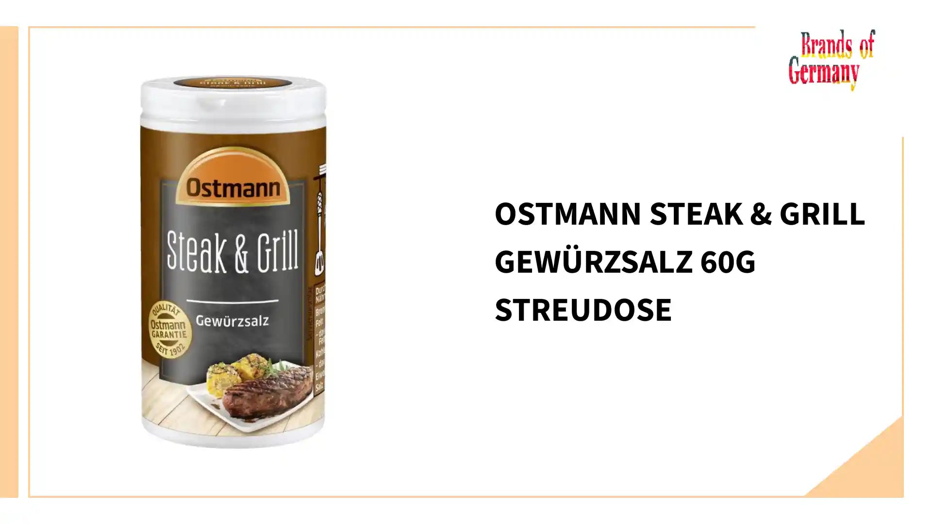 Ostmann Steak & Grill Gewürzsalz 60g Streudose by@Outfy