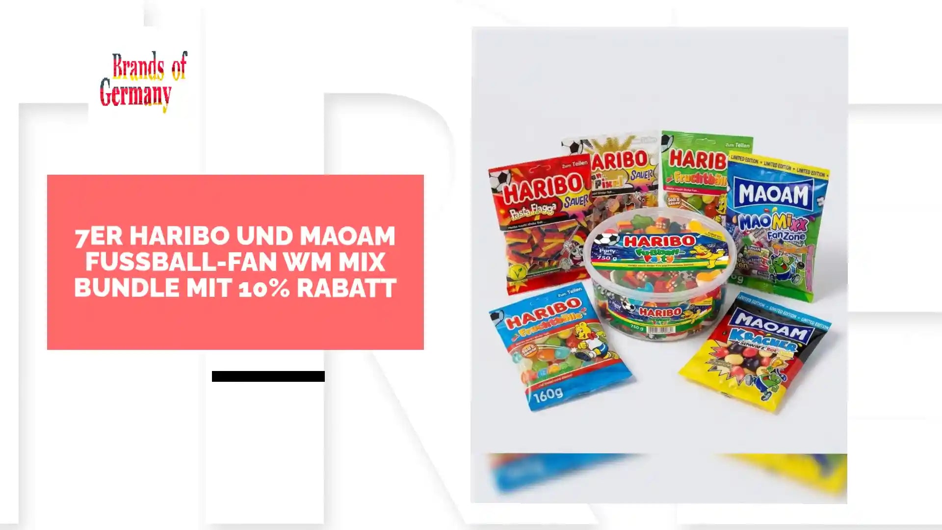 7er HARIBO und MAOAM Fußball-Fan WM Mix Bundle mit 10% Rabatt by@Outfy