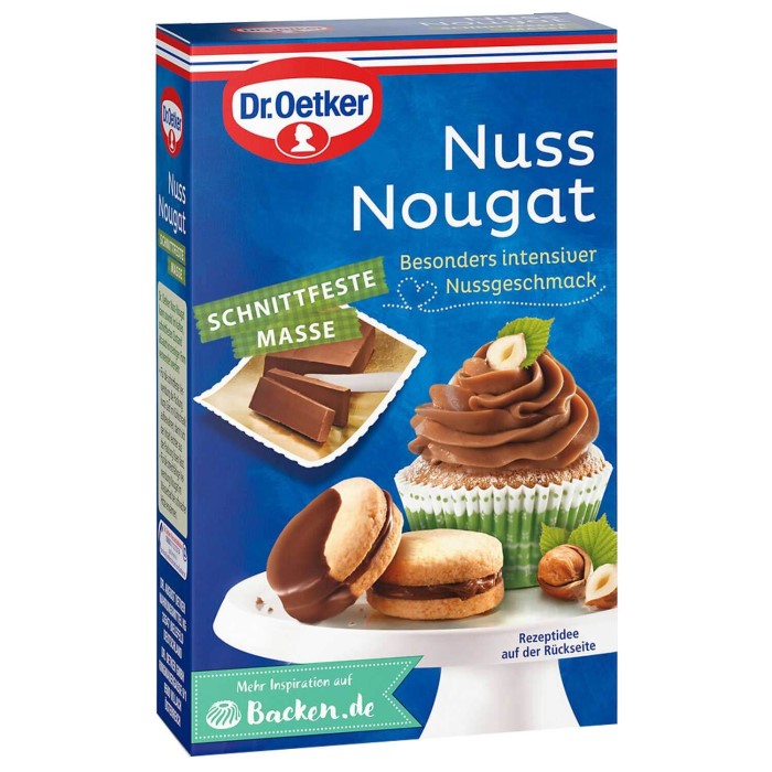 Dr. Oetker schnittfeste Nuss Nougat Masse um Backen und Glasieren