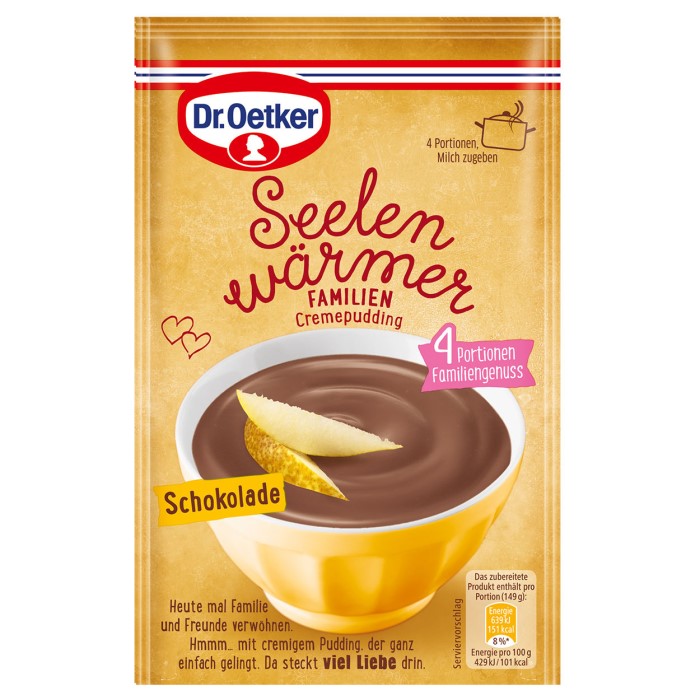 Dr. Oetker Seelenwärmer Familien Cremepudding Schokolade 99g