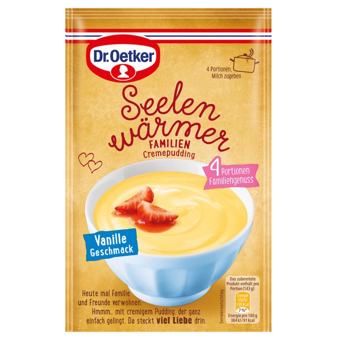 Dr. Oetker Seelenwärmer Familien Cremepudding Vanille 75g