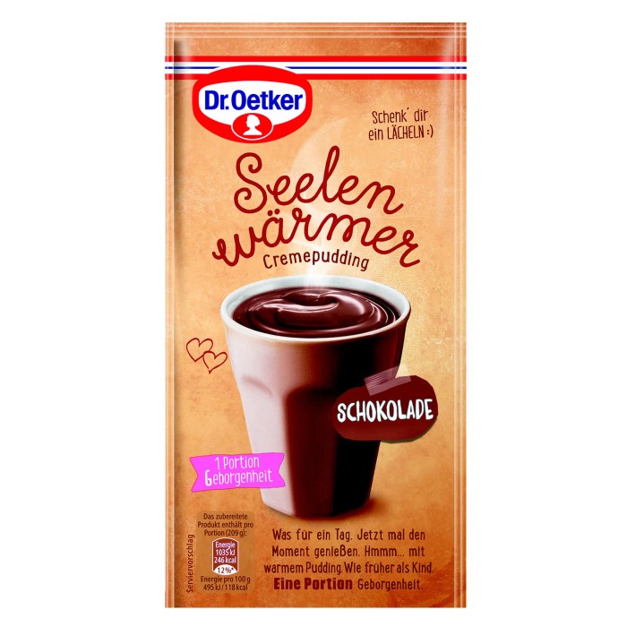 Dr. Oetker Puddingpulver Seelenwärmer Schokolade 59g