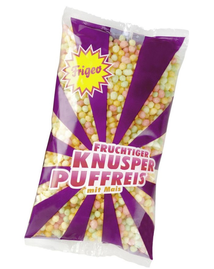 Frigeo Fruchtiger Knusper Puffreis mit Mais 80g