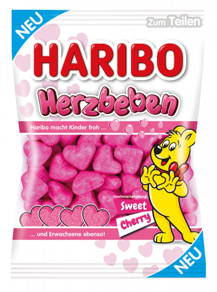 HARIBO Heart Quake Foam Sugar Hearts With Cherry Flavor 175g haribo-heart-quake-foam-sugar-hearts-with-cherry-flavor-175g