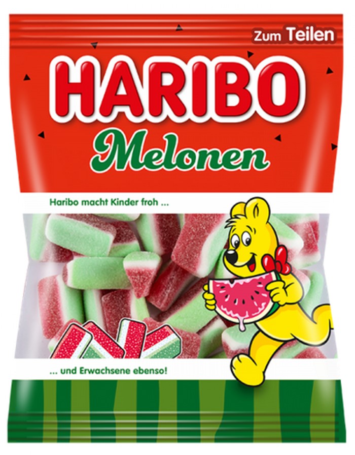 HARIBO Melonen Fruchtgummi mit Schaumzucker 160g