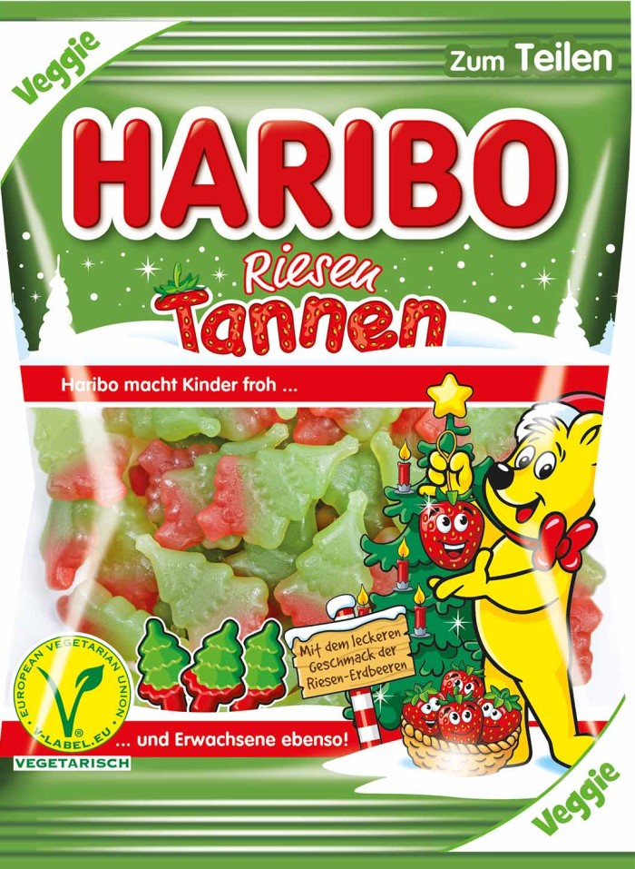 Haribo Riesen Tannen Vegetarisch Weihnachtsedition 200g
