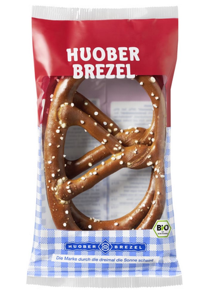 Huober 10 x 2 große Bio Salz-Brezeln 400g / 14.1oz