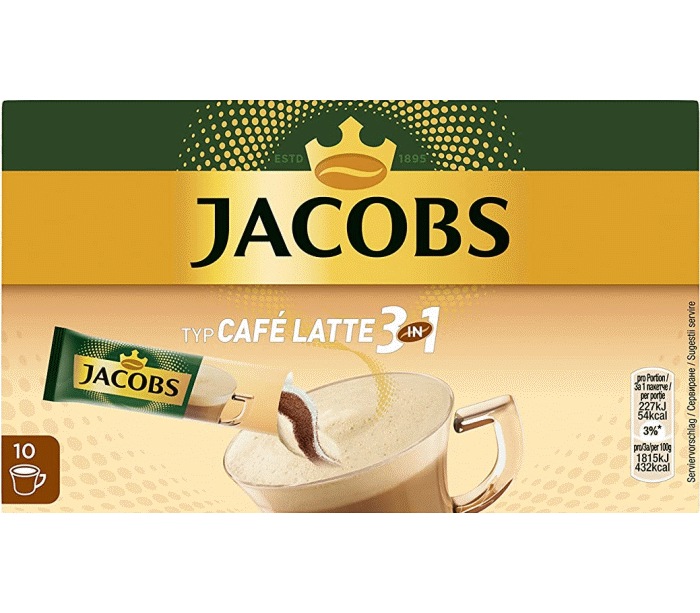 Jacobs Café Latte Bastoncini di caffè istantaneo 3 in 1 125 g