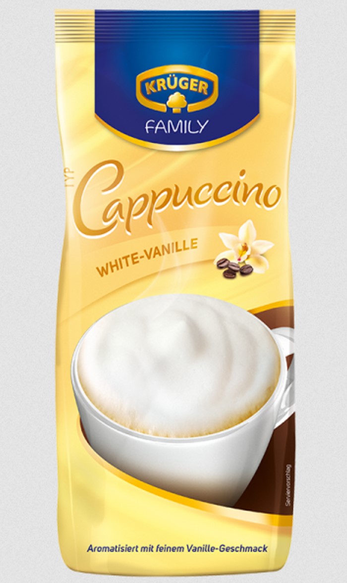 KRÜGER FAMILY Cappuccino Blanc-Vanille 500g / 17.63oz