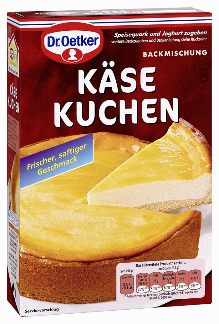 Dr. Oetker Käsekuchen Backmischung