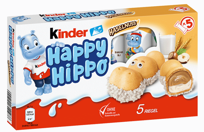 Ferrero Kinder Happy Hippo Hazelnut 5 pieces