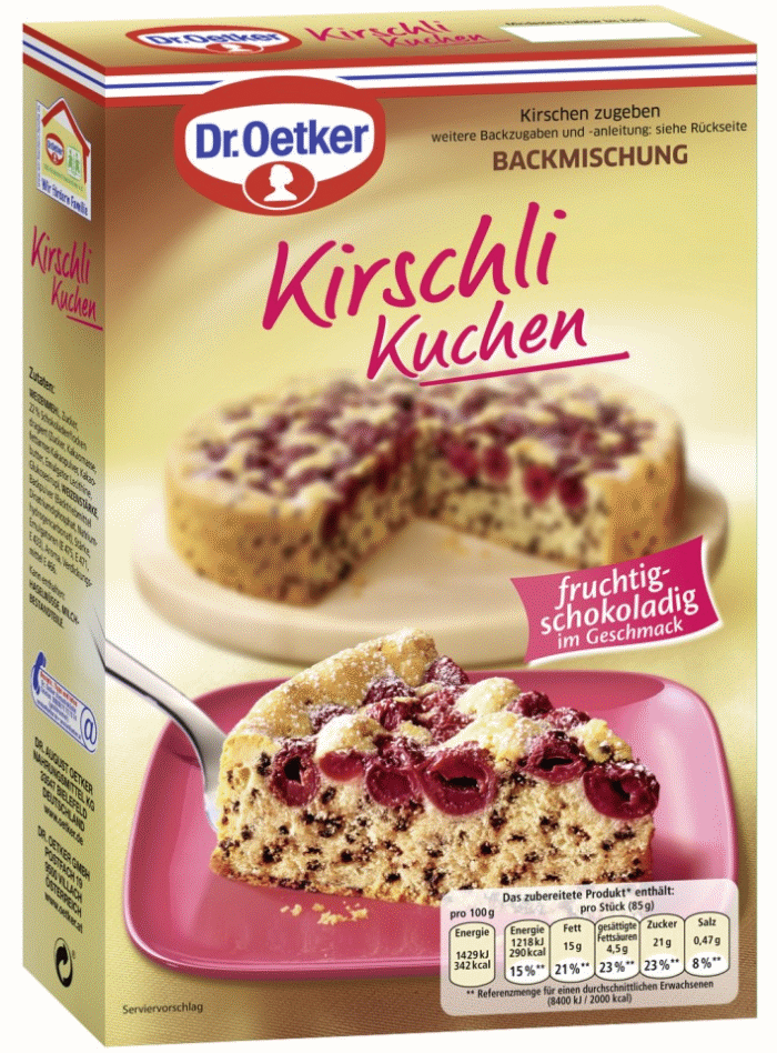 Dr. Oetker Kirschli Kuchen Backmischung