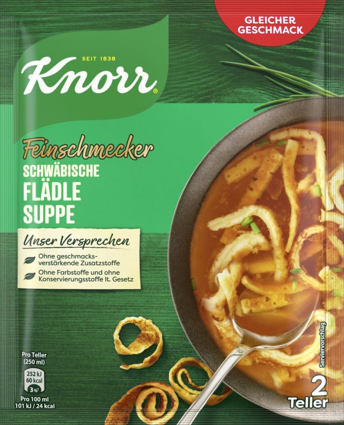 gourmet soup Flädle Knorr Swabian