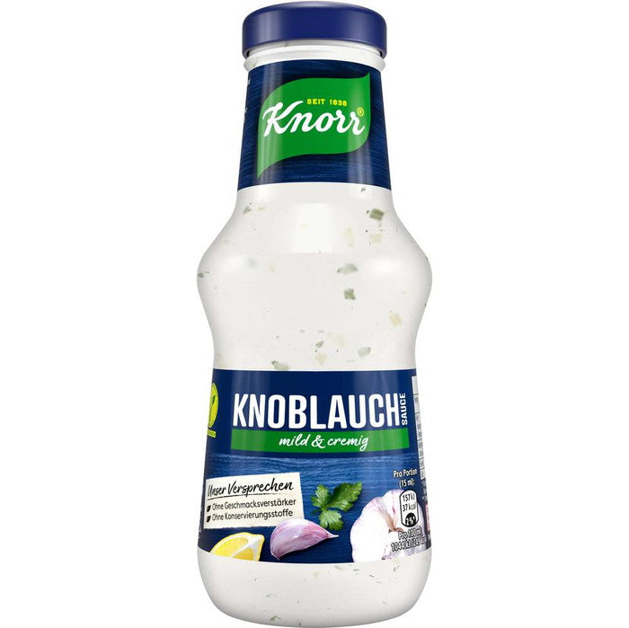 Knorr Knoblauch Sauce mild & cremig 250ml / 8.45 fl. oz.