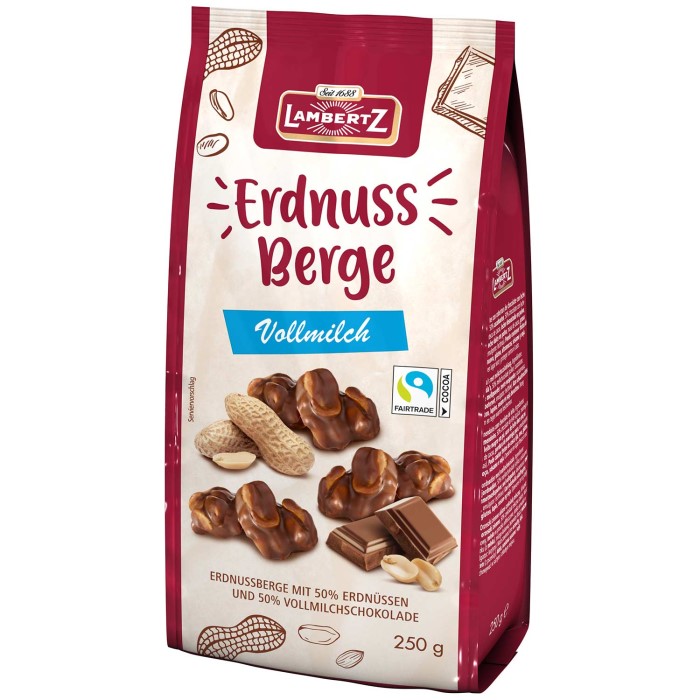 Lambertz Erdnussberge Vollmilchschokolade 250g / 8.81oz