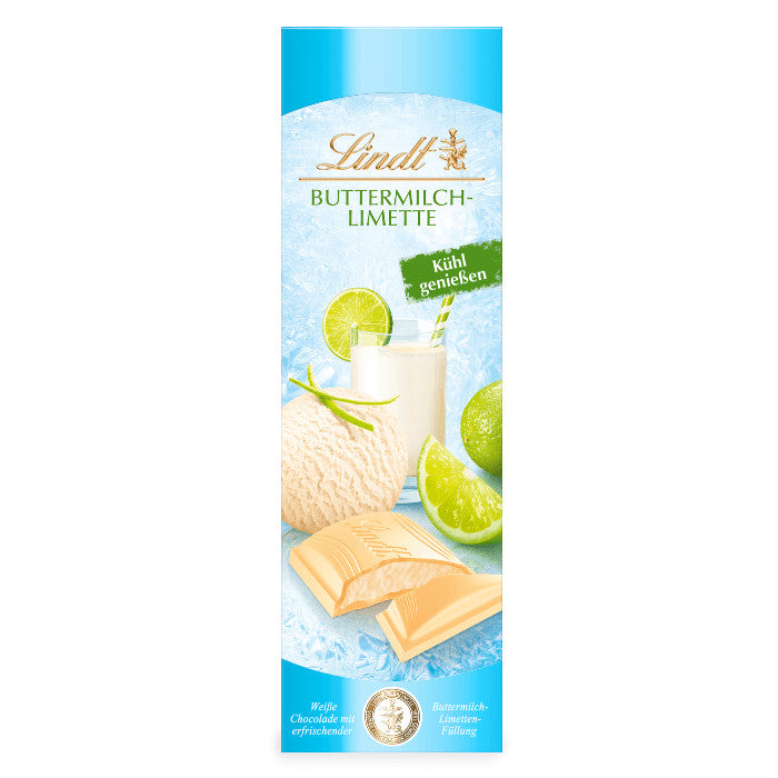 Lindt Buttermilch Limette Weiße Schokoladen Tafel 100g / 3.52oz