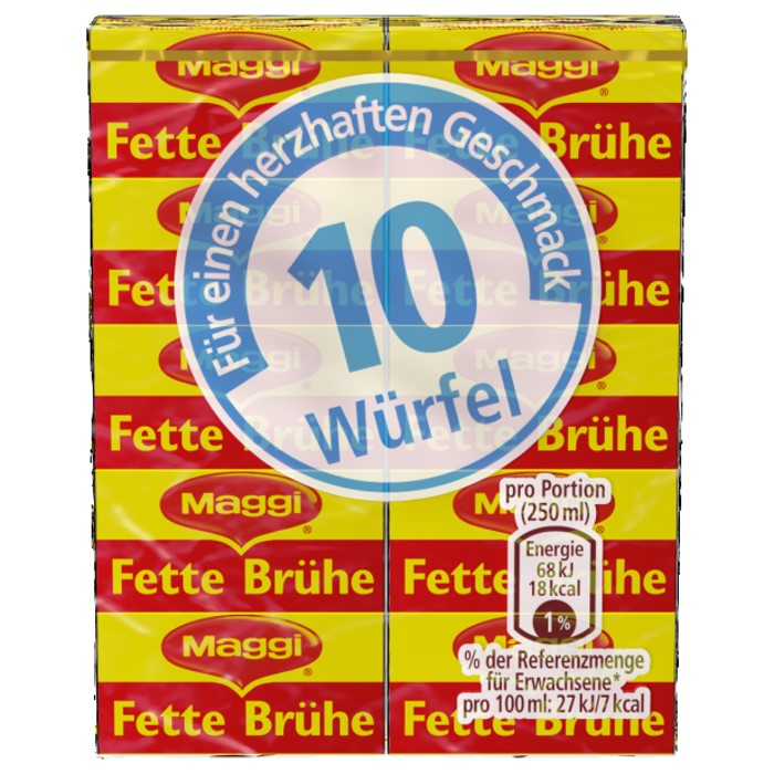 Maggi Fette Brühe 10 Brühwürfel ergibt 5 Liter