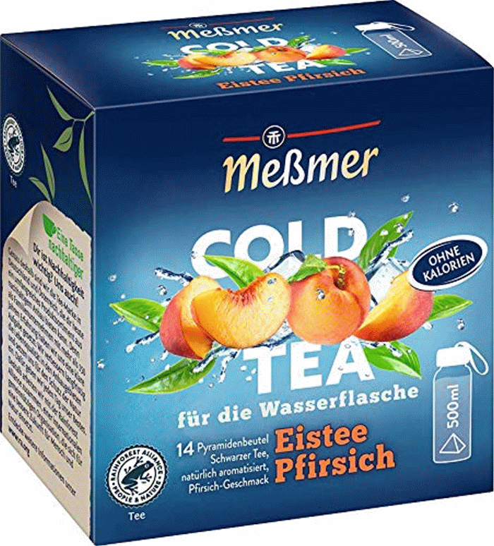 Meßmer Cold Tea Eistee Pfirsich 14 Pyramidenbeutel