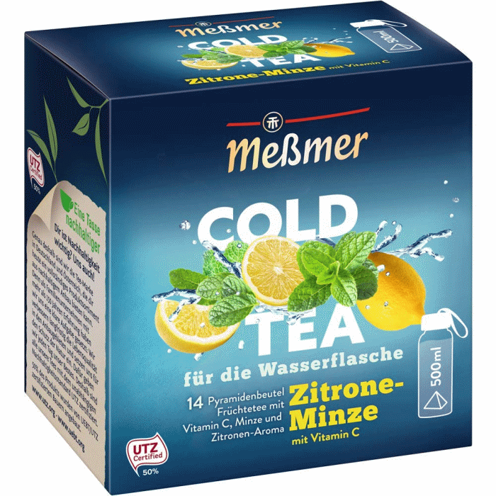 Meßmer Cold Tea Zitrone Minze 14 Pyramidenbeutel