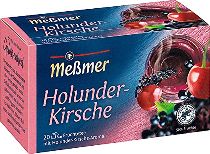 Meßmer Früchtetee Holunder Kirsche 20 Teebeutel